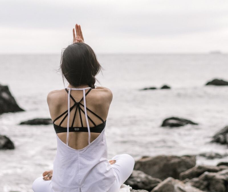 Woman meditating-acupuncture in Daphne AL
